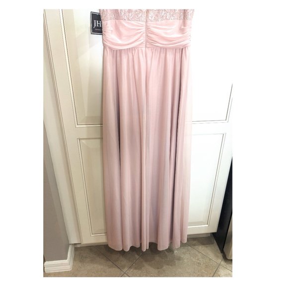 JH Evenings Floor Length Blush Pink Gown Size 12 Long Bridesmaid Prom Dress NWT - Picture 9 of 9